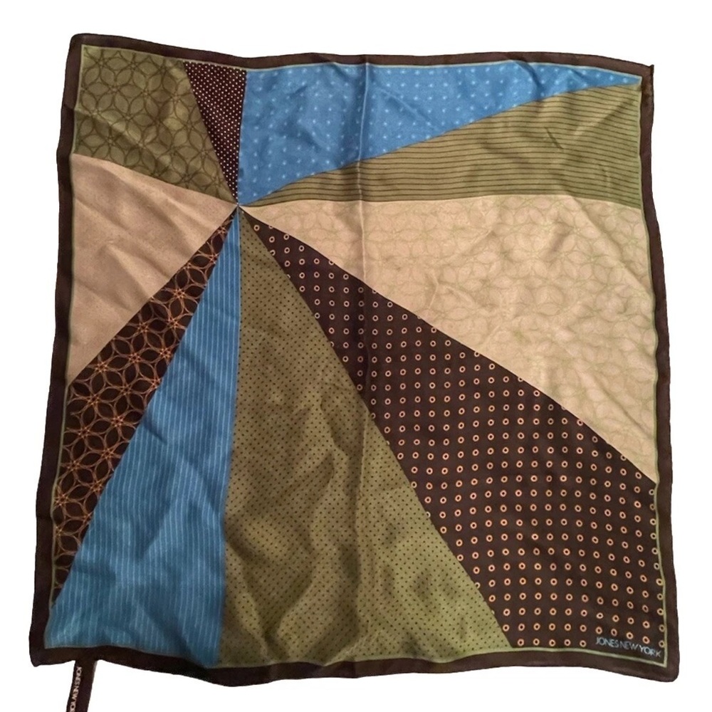 Jones New York 100% Silk Scarf 21” Square